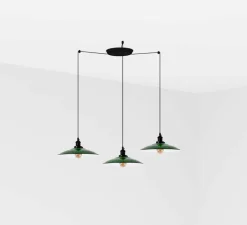 Lustre, Lang 3L, vert, Ø105cm, H14,9cm - Faro