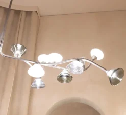 Lustre, Linfa 565.13, nickel opaque, IP40, LED, dim, 2700K, 10500 lm, Ø170cm, H53cm - Tooy