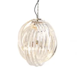 Lustre, Marco Polo M, transparent, nickel, Ø50cm, H64cm - Eichholtz