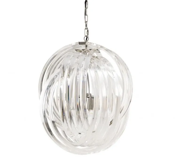 Lustre, Marco Polo M, transparent, nickel, Ø50cm, H64cm - Eichholtz