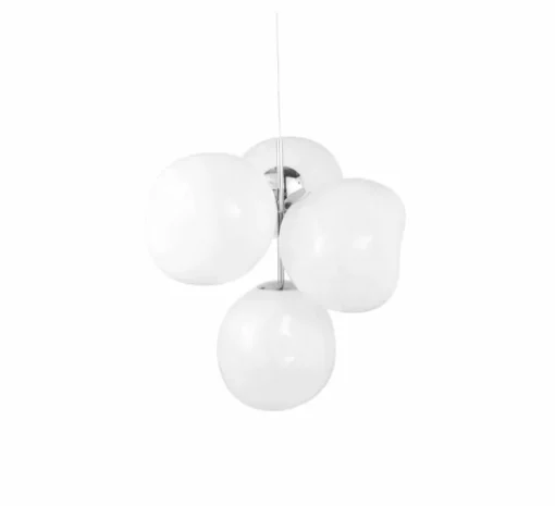Lustre, Melt Small, opal, argent, LED, dim, 3000K, 2300 lm, Ø98cm, H103cm - Tom Dixon