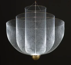 Lustre, Meshmatics Large, gris, LED, 2700k, 665lm, Ø90cm, H90cm - Moooi