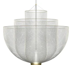 Lustre, Meshmatics Large, gris, LED, 2700k, 665lm, Ø90cm, H90cm - Moooi