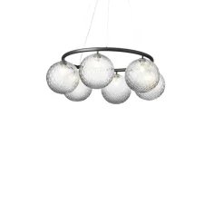 Lustre, Miira 6 Circular, noir, transparent, Ø80cm, H20cm - Nuura