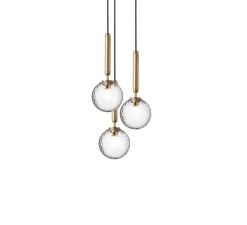 Lustre, Miira 3, Laiton, transparent, Ø33cm, H34,5cm - Nuura