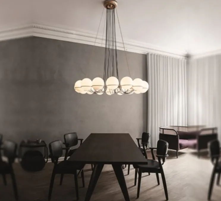 Lustre, Model 2109/16/20, champagne, Ø140cm, H160cm - Astep