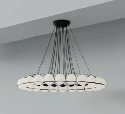 Lustre, Model 2109/24/14, noir, Ø134cm, H160cm - Astep