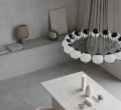 Lustre, Model 2109/16/20, noir, Ø140cm, H160cm - Astep