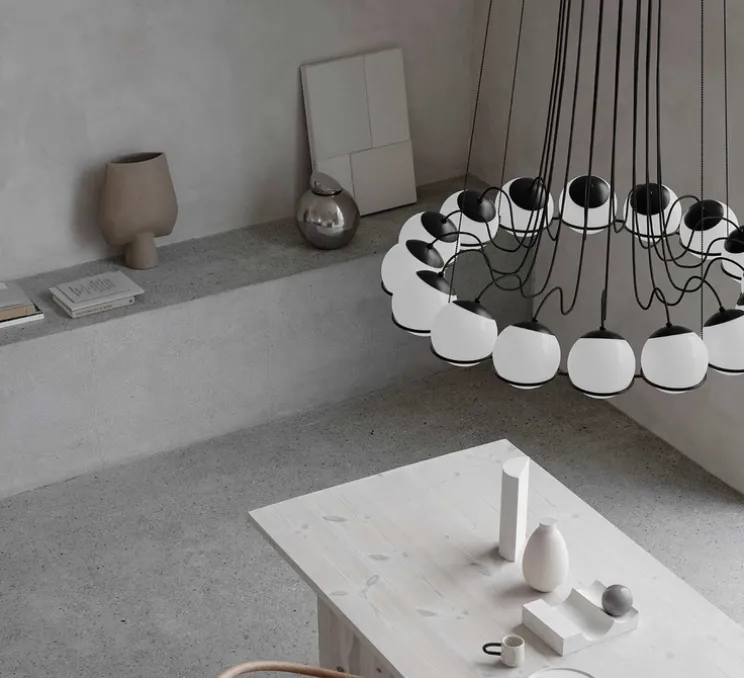 Lustre, Model 2109/16/20, noir, Ø140cm, H160cm - Astep