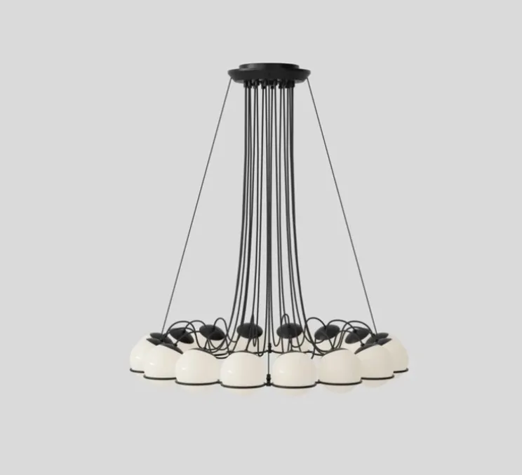 Lustre, Model 2109/16/20, noir, Ø140cm, H160cm - Astep