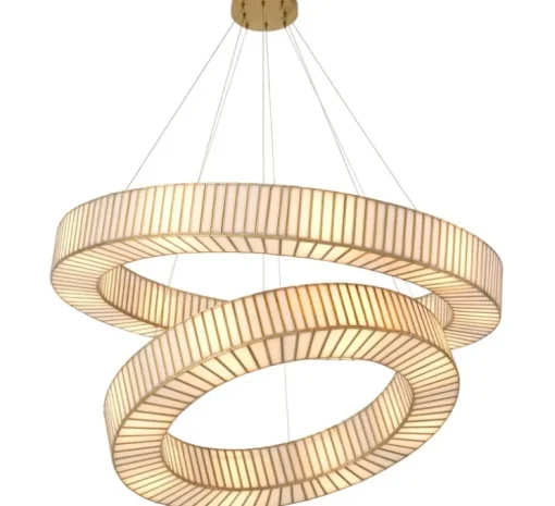 Lustre, Monari, laiton antique, verre, Ø120,5cm, H13,5cm - Eichholtz