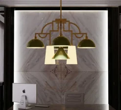 Lustre, Mya 8, Vert, blanc, Ø82cm, H78cm - MM Lampadari