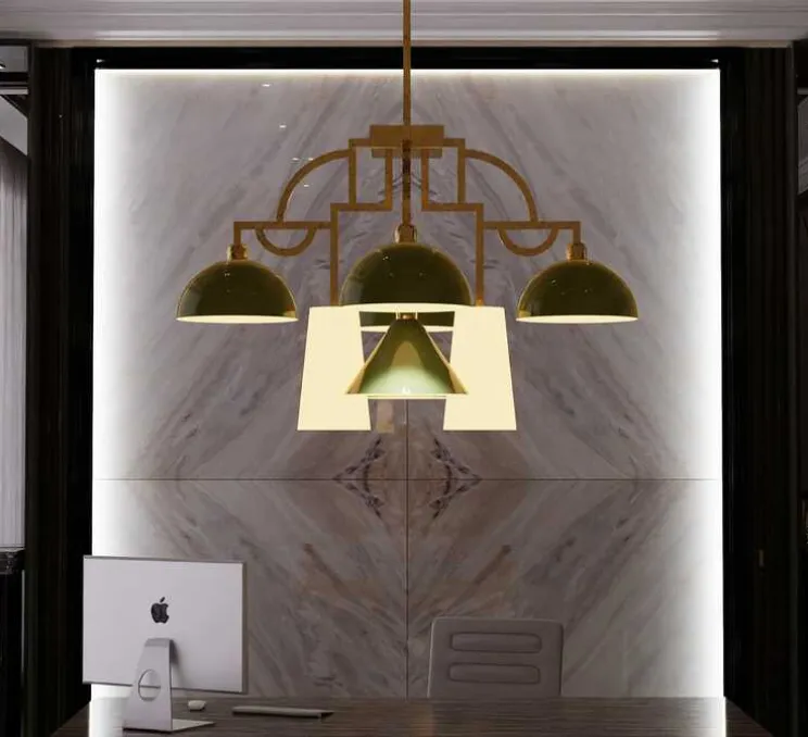 Lustre, Mya 8, Vert, blanc, Ø82cm, H78cm - MM Lampadari