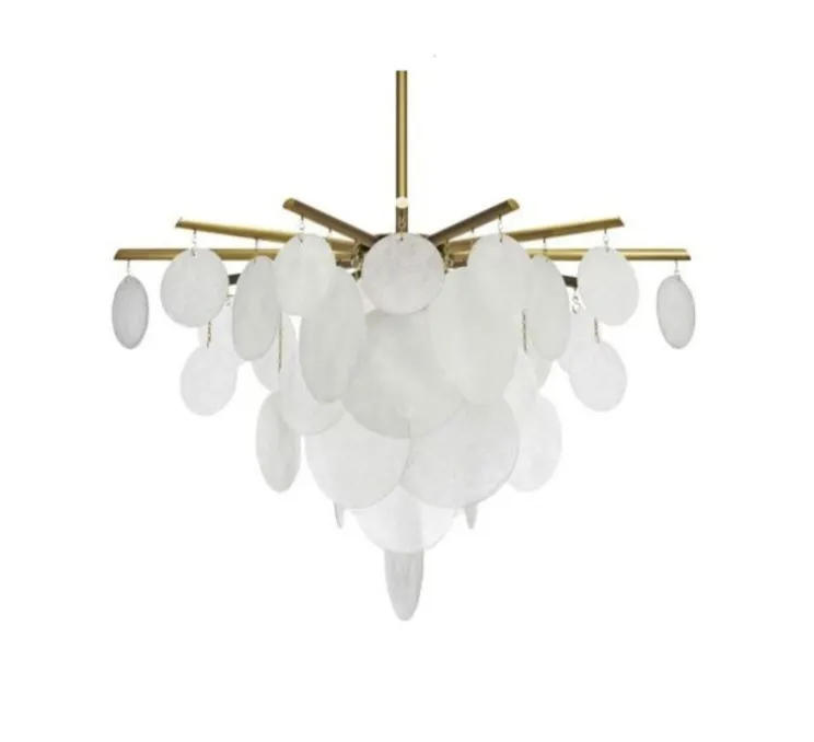Lustre, Nimbus medium, laiton, verre opalin, Ø119cm, H75cm - CTO lighting