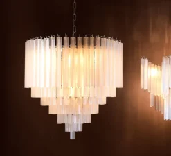 Lustre, Nova, nickel, verre dépoli, Ø60cm, H60cm - Eichholtz