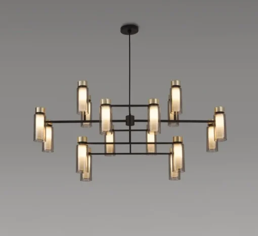 Lustre, OSMAN-560.17, noir et laiton, Ø130cm, H60cm - Tooy