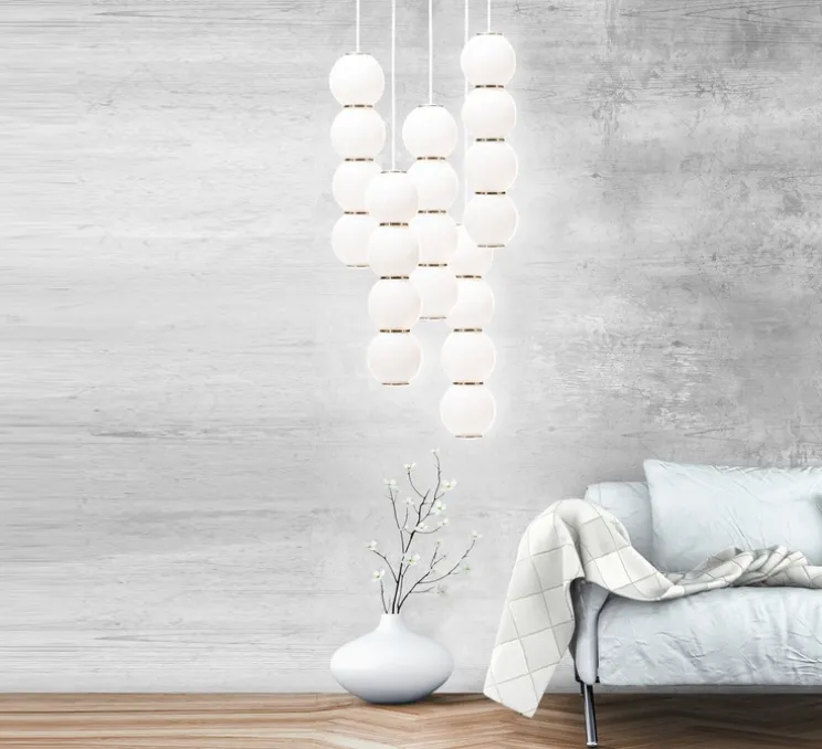 Lustre, Pearls , 1180 lm, 2700 K,LED, 5, BBBBB, blanc, or, Ø50cm - Formagenda