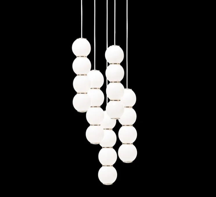 Lustre, Pearls , 1180 lm, 2700 K,LED, 5, BBBBB, blanc, or, Ø50cm - Formagenda