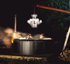 Lustre, RockCoco 12.0, transparent, rouge, IP44/IP55, LED, 2200K, 354lm, Ø 78 cm H67cm - Fatboy
