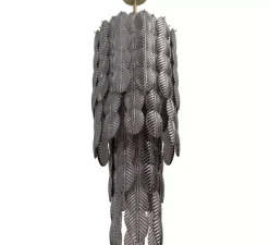 Lustre, Sahure L, laiton brossé, verre fumé, Ø46cm, H123cm - Eichholtz