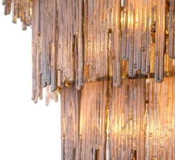 Lustre, Saint Roch XXL, verre fumé, laiton brossé, Ø116cm, H153cm - Eichholtz