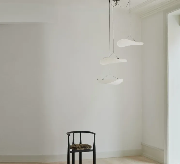 Lustre, Tense 3, blanc, IP22, LED, 2700K, 2000 lm, Ø55cm, H15cm - New Works