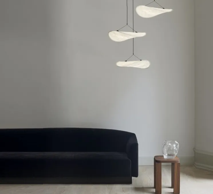 Lustre, Tense 3, blanc, IP22, LED, 2700K, 2000 lm, Ø55cm, H15cm - New Works