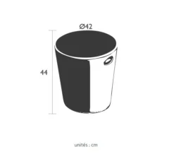 Objet lumineux, INOUI TABOURET LUMINEUX, BLUETOOTH, cactus, 0LED, 3000-6000K, 250lm, L42cm, H44cm - FERMOB