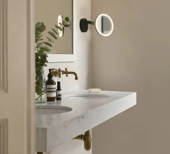 Objet lumineux, Vanity, noir, IP44, LED, dim, 3000k, 256 lm, Ø23cm, P34cm - LEDs C4