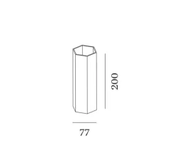 PACK DUO Applique murale, HEXO mini 2.0, laiton, Ø7,7cm, H20cm - Wever&Ducré