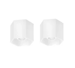 PACK DUO Plafonnier, Hexo 1.0 PAR16, blanc, Ø12,7cm, H10cm - Wever-Ducre