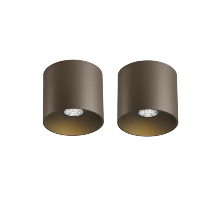 PACK DUO Plafonnier, Ray 1.0, bronze, Ø11,4cm, H10cm - Wever&Ducré