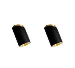 PACK DUO, Plafonnier, Tobo C85 DIAG, noir, laiton, Ø8,5cm, H14,6cm - DCW éditions Paris
