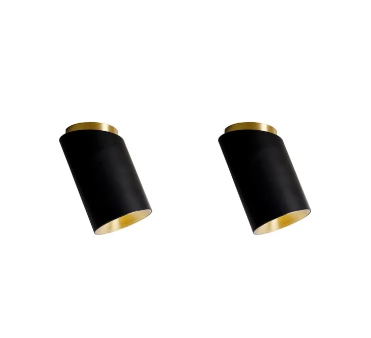 PACK DUO, Plafonnier, Tobo C85 DIAG, noir, laiton, Ø8,5cm, H14,6cm - DCW éditions Paris