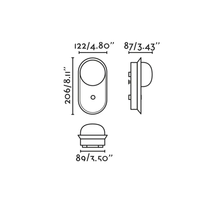 Panneau simple, Wallwood, droit + applique Maya, pour tête de lit, chêne et laiton, 2700K, 580 lm, L40cm, H120cm - Studio Gazelles Editions