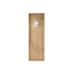 Panneau simple, Wallwood, droit, chêne + applique Beddy 01, blanc, pour tête de lit, 2700K, 475 lm, L40cm, H120cm - Studio Gazelles Editions
