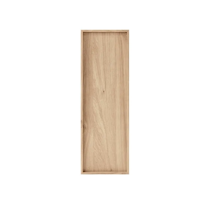 Panneau simple, Wallwood, droit, chêne + applique Beddy 01, blanc, pour tête de lit, 2700K, 475 lm, L40cm, H120cm - Studio Gazelles Editions