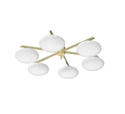 Plafonnier, 6 Lune, Réédition, laiton, LED, dim, 2700K, 806 lm, Ø112cm, H24cm - Arredoluce