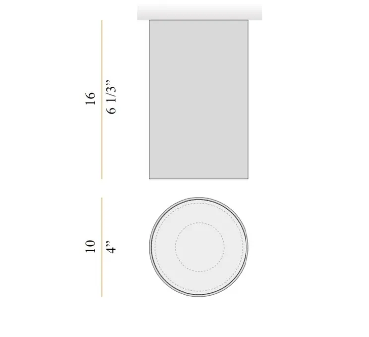 Plafonnier, 432 Ways sans collerette, blanc, IP40, LED, dim, 3000K, 1913 lm, Ø10cm, H16cm - Panzeri