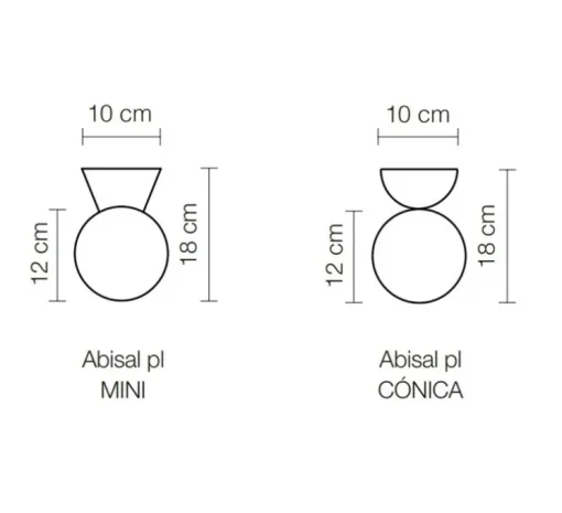 Plafonnier, Abisal PL Mini, albâtre, vert, Ø12cm, H18cm - Luxcambra