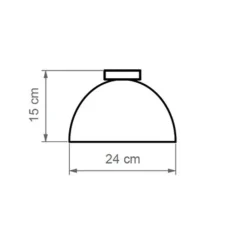 Plafonnier, Absis PL, large, noir, terracotta, LED, 2700K, 420 lm, Ø24cm, H15cm - Luxcambra