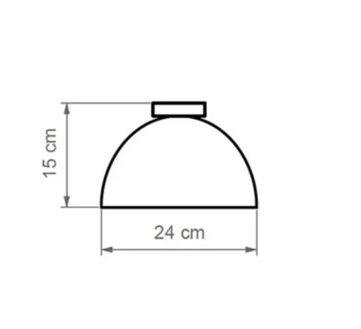Plafonnier, Absis PL, large, noir, terracotta, LED, 2700K, 420 lm, Ø24cm, H15cm - Luxcambra