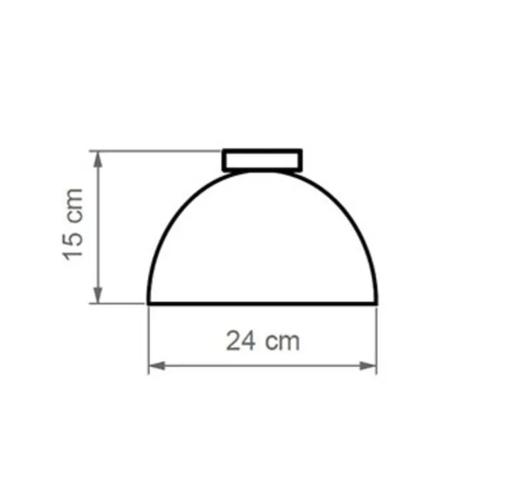 Plafonnier, Absis PL, large, noir, terracotta, LED, 2700K, 420 lm, Ø24cm, H15cm - Luxcambra