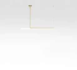 Plafonnier, Ambrosia 120, + 60cm, or mat, LED, 2700K, 1500lm, L120cm, H86,6cm, driver triac - Marset