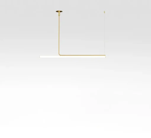 Plafonnier, Ambrosia 120, + 60cm, or mat, LED, 2700K, 1500lm, L120cm, H86,6cm, driver triac - Marset