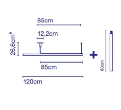 Plafonnier, Ambrosia 120, + 60cm, or mat, LED, 2700K, 1500lm, L120cm, H86,6cm, driver triac - Marset