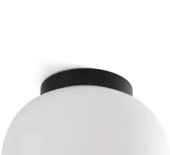 Plafonnier, Amelia, noir, IP44, Ø21,5cm, H22,5cm - Faro