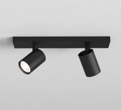 Plafonnier, Ascoli Twin, noir mat, L35cm, H13cm - Astro