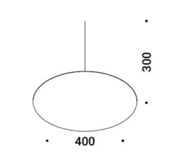 Plafonnier, Asintoto, noir, LED, dim, 2700K, 1435 lm, Ø40cm, H1cm - Davide Groppi