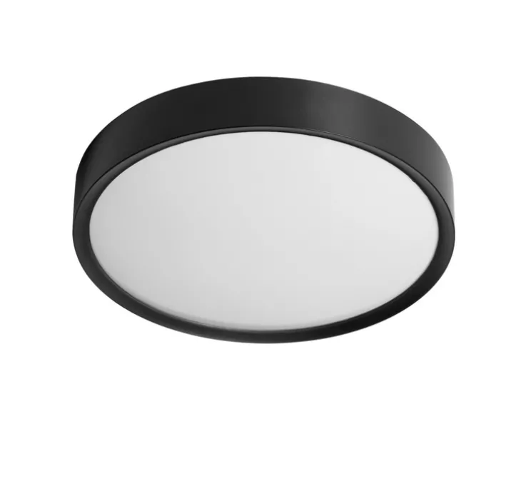 Plafonnier, Asli, noir mat, IP44, LED, dim, CCT 3000-3750-4500K, 1285 lm, Ø33,4cm, H6,4cm - MDC